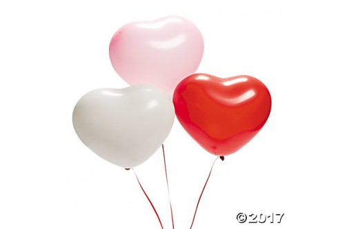 11 inches heart-shaped-latex-balloons